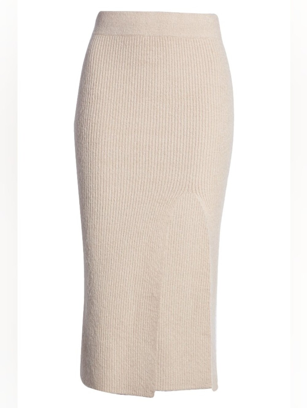 NWT (MSRP $59) Leith Women's Tan Memoir Split Sweater Midi Skirt Size XL cozy - Picture 5 of 16